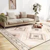 Alfombra para Sala de Estar con Patrón Geométrico Estilo Nórdico, Felpudo para Dormitorio de Uso Doméstico de Cachemira Sintética, Resistente a Manchas, Fácil de Cuidar, Alfombrilla Antideslizante