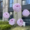 5 Cabezas de Rosas Románticas con Bordes Tostados, Flores Artificiales, Flores Falsas para Boda y Decoración del Hogar, Venta al por Mayor