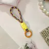 Gaxeta de cordão para celular color block, pulseira curta universal para capa de celular, chaveiro 12CM, alça destacável anti-perda