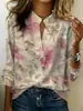 Ropa de mujer transfronteriza europea y americana, camisas orientadas a la exportación, Amazon, holgada, casual, estampada