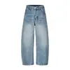Jeans básicos rectos de estilo retro japonés Rumeng, de calle, modernos, para hombre, otoño, corte holgado, lavados, versátiles, casuales, largos
