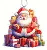 Navidad Papá Noel Colgante Transfronterizo Nuevo Acrílico Plano Coche Retrovisor Colgante Fiesta Colgante Joyería