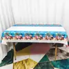 Nova Toalha de Mesa para Festa de Natal Espessada Descartável Desenho Animado Boneco de Neve Papai Noel Padrão Toalha de Mesa Toalha de Mesa