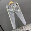 Pantalones Cortos Finos de Verano para Hombre, Pantalones Jogger Versátiles, Corte Ajustado Estilo Coreano, Elegantes Pantalones Casuales Ajustados, Pantalones Deportivos de Raya