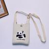 2024 Bolsa de Mão Mini de Tricô Guofeng Panda Bolsa de Celular Fashion Guofeng Bolsa de Ombro Bolsa Casual Versátil