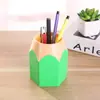 Suporte criativo para canetas, lápis de cor, multifuncional, com contraste de cores, para estudantes, artigos de papelaria criativos, para mesa de trabalho