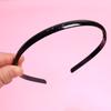 Diadema de plástico negra brillante con dientes simples para el pelo, diadema de plástico antideslizante para lavar el pelo, hebilla para el pelo a presión, accesorios para el pelo al por mayor