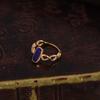 Anillo de lujo con gemas de Niche Court Light para mujer, exquisito anillo de dedo ajustable con apertura que combina con todo, ideal para dietas.