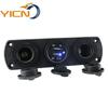 Carregador de Carro Modificado para Carro e Motocicleta 3.1A Painel de Três Furos + USB Duplo 3.1A + Suporte de Bateria