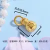 Plata Pura 999 Campana Doble Cara Chapada en Oro Calavera Colgante Pulsera DIY Hecha a Mano Colgante Adorno Colgante Joyería para Pendientes Venta al por Mayor