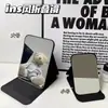 Espejo plegable, espejo de maquillaje para dormitorio en casa, espejo de tocador portátil para dormitorio de estudiante, espejo pequeño de escritorio con soporte