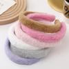 Diadema de felpa simple y linda para mujer otoño e invierno lavado de cara maquillaje Red de celebridades diadema para presionar el cabello diadema alta para la parte superior del cráneo moño para el cabello horquilla tocado