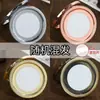 Paquete de material base para espejo para espejo de maquillaje pequeño portátil plegable hecho a mano con brocado Song estilo antiguo otro ninguno