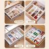 Caja de Almacenamiento con Cajón Organizador de Cosméticos y Labiales Extensible Partición Integrada Compartimento para Artículos Varios Tocador Cesta de Almacenamiento