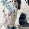 Bolso tipo cubo informal de gran capacidad, nuevo bolso de hombro con cordón ajustable y diseño avanzado para mujer.