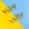 Velas digitales transfronterizas en dorado 0-9 para aniversarios, decoraciones para pasteles de fiesta estilo ins de AliExpress, sin humo y a prueba de goteo