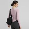 Roupas de Yoga para Mulheres 2026 Novo Estilo Gola Redonda Manga Longa Tops Esportivos Modelagem Justa Corrida Pilates Treinamento Roupas Fitness