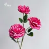 Flores Artificiais de Rosa com Padrão de Lichia para Decoração de Casa, Adereços de Foto, Buquês de Mesa de Casamento e Arranjo de Cena