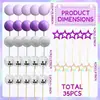 Decoração de Bolo Bola Espelhada Refletiva Amazon Transfronteiriça Plug-In Bola de Espelhos com Palito de Madeira Bola de Decoração de Festa Atacado