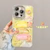 Muñeco Oso de Mantequilla Adecuado para Funda de Teléfono Móvil Apple 16E 14Promax Hilo de Plumas Lindo 15 Gama Alta 13 Niñas 8