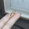Popular Anillo Delgado Redondo Pequeño de Diamante 3.0 de Amazon para Mujer, Anillo Fresco y de Moda con Seis Garras Chapado en Oro de 18 Quilates