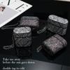 Funda Redonda Gris Plateado con Patrón de Cocodrilo Láser para Auriculares Apple 4/5 Nueva 3ª Generación, Adecuada para Funda de Auriculares AirPods Pro 2 para Mujeres