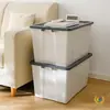 Caja de Almacenamiento de Plástico Extra Grande con Tapa para Ropa, Caja de Almacenamiento Engrosada para Coche y Organización Debajo de la Cama