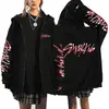 Suéter con capucha estampado Harajuku de Stray Kids, suéter holgado con cremallera, venta al por mayor