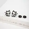 Yiwu Joias Aço Inoxidável Vazado Personalizado Fofo Animal de Estimação Cachorro Gato Dinossauro Brincos Femininos Acessórios Versáteis em Estoque
