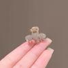 Pinza para el pelo con forma de perla de diamantes de imitación, fina, de tamaño pequeño, para parte trasera de la cabeza, con clip medio, para mujer
