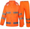 Conjunto de capa de chuva refletiva dividida para adultos no atacado, capa de chuva refletiva dividida para uso externo, calças de chuva para prevenção de inundações, conjunto de capa de chuva e calça de chuva, traje impermeável para o corpo todo