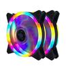 Ventoinha para Gabinete de Computador Fengwang 12cm Aurora Rgb Eclipse LED Mudança de Cor Abertura Dupla Grande Interface 4P