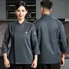 Roupa de trabalho de cozinha de alta qualidade para homens, uniformes profissionais de chef para padarias e confeitarias, uniformes de chef de inverno feitos sob medida