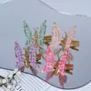 Pasador de Mariposa Móvil para Niños Nuevo Adorno para el Cabello Niña Pequeña Popular Pasador Estilo Antiguo Dinastía Han Borla Perla Accesorios para el Cabello