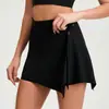 Mono de Yoga de Dos Usos con Falda Cubre-Trasero Anti-Exposición Entrenamiento Fitness Sexy Danza Deportiva Falda de Pilates
