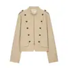 Familia Z Comercio Exterior Transfronterizo Spot Estilo Europeo y Americano ZA Ropa para Mujer 2026 Otoño Nueva Llegada Chaqueta Decoración de Botones Chaqueta Ajustada