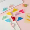 Clip Triangular de Esquina Estilo Japonés Sencillo, Clip Transparente Mate, Clip para Almacenamiento de Papeles de Examen y Documentos de Estudiantes, Clip para Bordes Anti-Rizado