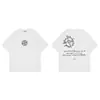 Camiseta Informal de Marca Trendy de Manga Corta con Piedras Transfronterizas para Parejas Versátil Estilo Retro Americano Corte Holgado Unisex de Media Manga