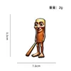 Broche de Desenho Animado de Figura de Palito Abstrata Excêntrica com Tema de Montanha e Mar Estrangeiros Banana Macaco Nike Tubarão Pin de Emblema de Metal