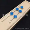 Versão High-End de 15mm do Clássico Bracelete de Trevo de Quatro Folhas para Mulheres, Joia Empilhável Colorida de Madrepérola Banhada a Ouro 18K de Luxo Leve com um Toque de Alta Qualidade