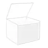 Caja de Almacenamiento con Tapa abatible para Discos de Algodón de Maquillaje Acrílico Transfronteriza Caja de Almacenamiento para Encimera de Baño Caja Organizadora para Toallas de Limpieza
