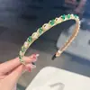 Faixa de Cabeça de Pérolas Artificiais de Luxo, Faixa de Cabeça Estreita com Corrente de Fio Enrolado e Contas Feitas à Mão, Presilha de Cabelo, Acessório de Cabeça Elegante para Mulheres