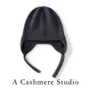 Gorros Gruesos de Cachemira para Otoño e Invierno para Hombres y Mujeres, de Lana Cálida y a Prueba de Frío, Versátiles, con Lazo, que Protegen las Orejas, de Punto Holgado