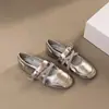 Sapatos Mary Jane Estilo Coreano Ballet Francês Sapatos Baixos Femininos Novo Estilo Primavera/Outono com Saias Tira Única Boca Rasa Sapatos Individuais