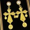 Pendientes de Borla Vintage Europeos y Americanos con Agujas de Plata, Perlas Incrustadas de Diamantes, Pendientes Artesanales Retro de Alta Gama al por Mayor