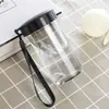 Taza de Plástico Portátil a Prueba de Fugas Creativa Moda Deportiva Simple para Hombres y Mujeres Estudiantes Pequeña Taza de Agua Fresca