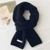 Bufanda de Lana 100% Pura de Alta Calidad para Mujer en Invierno, Cálida, Tejida Simple, Versátil Estilo Coreano Bufanda de Color Puro para Parejas