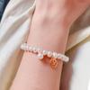 Pulsera de Frijol Sonriente de Perla de Agua Dulce Dongdaemun Estilo Coreano Diseño Nicho Pulsera de Perlas Alienígenas Pulsera para Mujer Combinación con Todo
