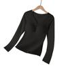 Outono e Inverno Sem Costura Puro Desejo Laço Térmico Íntimo Feminino Conjunto com Bojo Integrado Camada Interna Escovada Forrada com Fleece