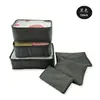Caixa de Armazenamento de Roupas Popular Transfronteiriça, Bolsa de Armazenamento de Viagem, Conjunto de Artigos de Higiene Pessoal, Conjunto Doméstico de 6 Peças, Bolsa de Armazenamento de Documentos